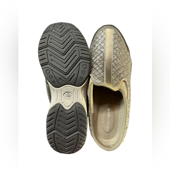 EASY SPIRIT Gold Removable Insole Arch Support Quilted Slip On Mules 8M NWOB - Picture 6 of 9
